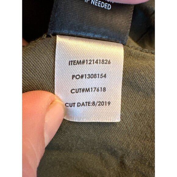 Torrid Olive Green Twill Button Front Waist Tie Shirt Dress Size 1 - Picture 7 of 7